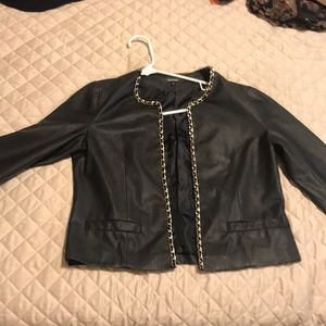 Black faux leather jacket